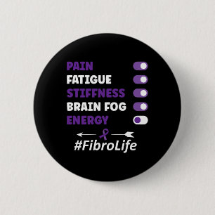Fibromyalgia Fibromyalgia Awareness 6 Cm Round Badge