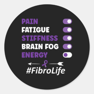Fibromyalgia Fibromyalgia Awareness  Classic Round Sticker