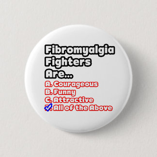 Fibromyalgia Fighter Quiz 6 Cm Round Badge
