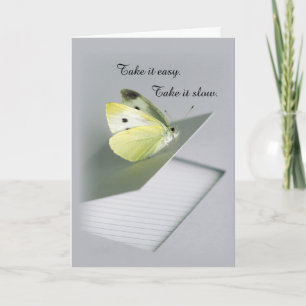 Fibromyalgia Get Well Encouragement with Butterfly Card