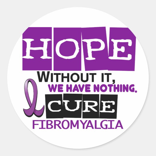Fibromyalgia HOPE 2 Classic Round Sticker (Front)