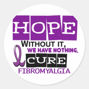 Fibromyalgia HOPE 2 Classic Round Sticker