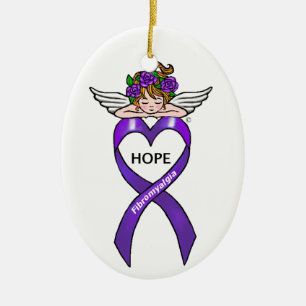 Fibromyalgia Hope Ceramic Tree Decoration