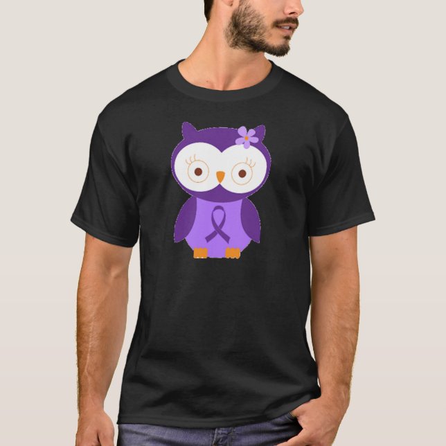 Fibromyalgia Owl T-Shirt (Front)