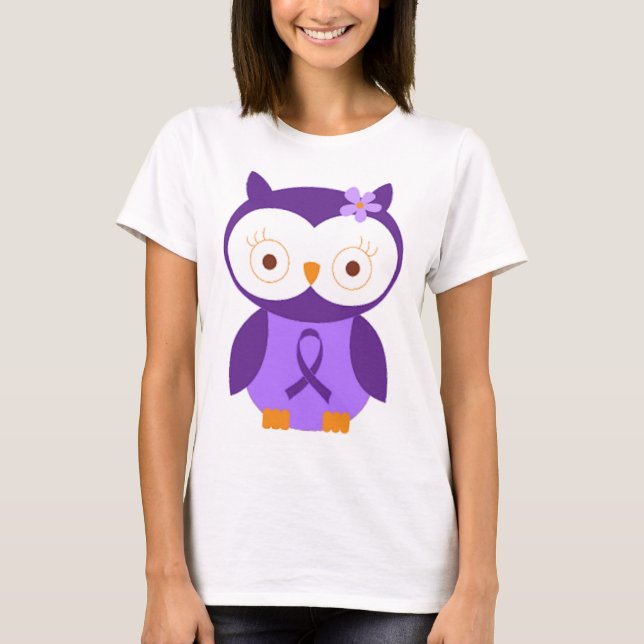 Fibromyalgia Owl T-Shirt (Front)
