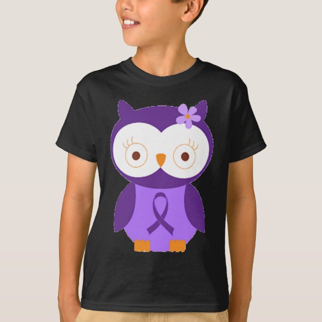 Fibromyalgia Owl T-Shirt (Front)
