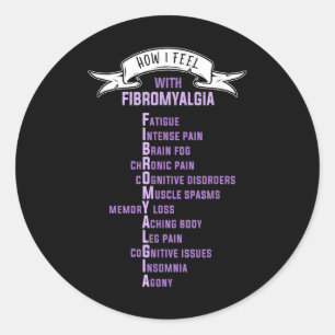 Fibromyalgia Spoonie & Fibro Awareness This Is Classic Round Sticker