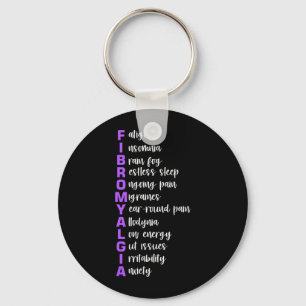 Fibromyalgia Symptoms Awareness Chronic Pain Key Ring