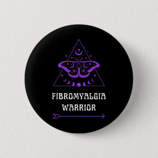Fibromyalgia Warrior Chronic Illness Awareness Pur 6 Cm Round Badge