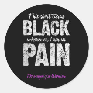 Fibromyalgia Warrior Chronic Pain Fibro Awareness  Classic Round Sticker