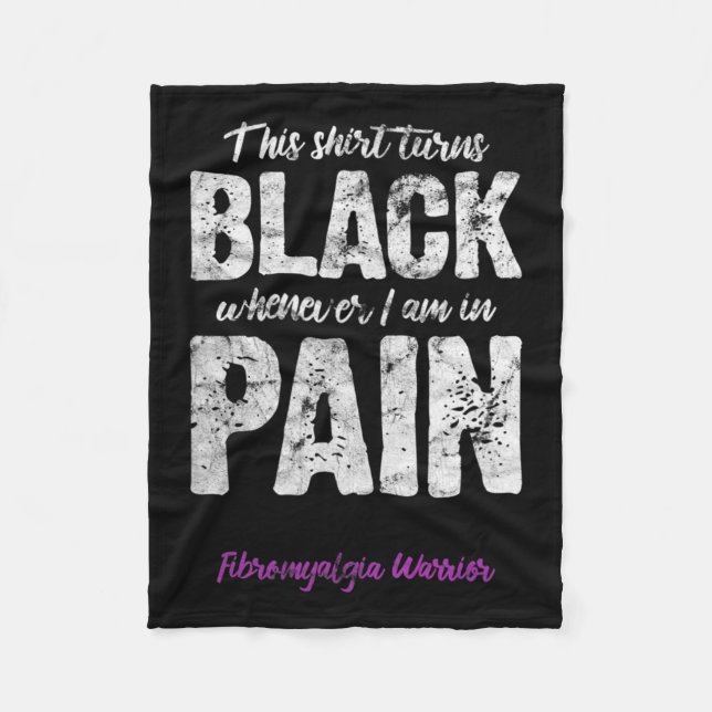 Fibromyalgia Warrior Chronic Pain Fibro Awareness  Fleece Blanket (Front)