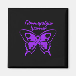 Fibromyalgia Warrior Fibro Awareness Purple Butter Magnet