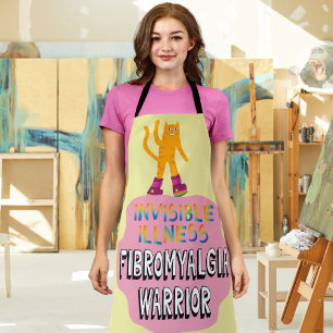 Fibromyalgia warrior fibro illness invisible pain  apron