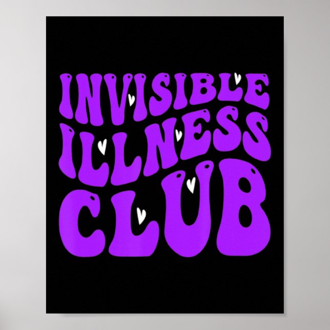 Fibromyalgia Warrior Groovy Fibromyalgia Awareness Poster (Front)