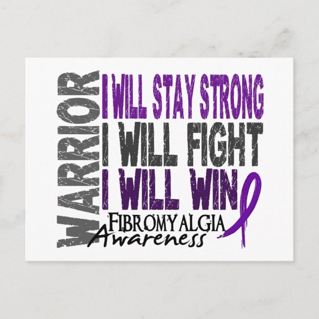 Fibromyalgia Warrior Postcard (Front)
