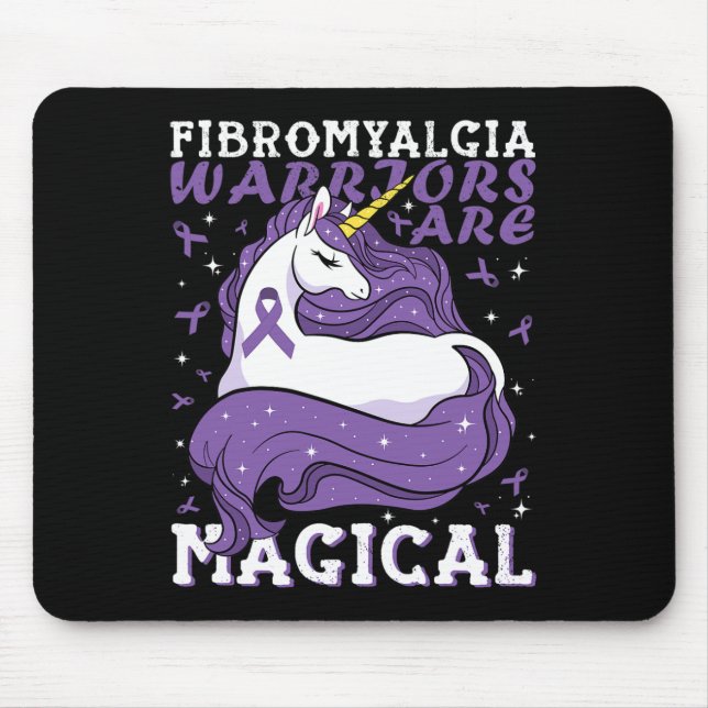 Fibromyalgia Warriors Are Magical Unicorn Lovers S Mouse Pad (Front)