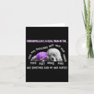 Fibromyalgia's A Real Pain Bichon Frise Dog 1  Card