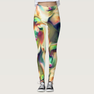 Fibrous spots of showy coloured, defective gradien leggings