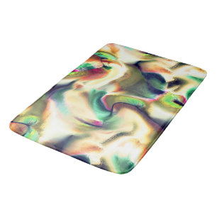 Fibrous staine of showy colours and smooth gradien bath mat