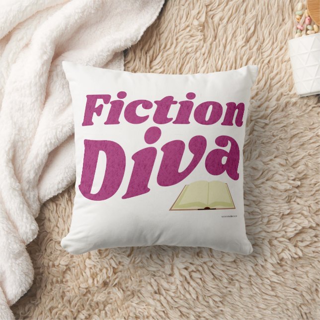 Fiction Diva Sassy Author Design Slogan Cushion (Blanket)