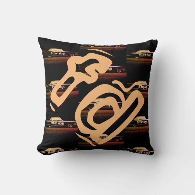 fiction dogs pillow (Front)