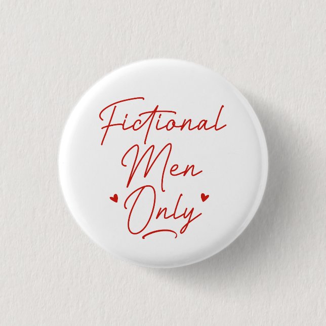 Fictional Men Only 3 Cm Round Badge (Front)