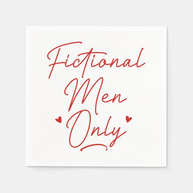 Fictional Men Only Napkin (Front)