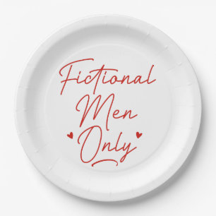Fictional Men Only Paper Plate
