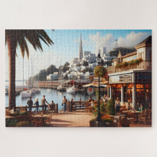 Fictional Retro San Francisco Jigsaw Puzzle