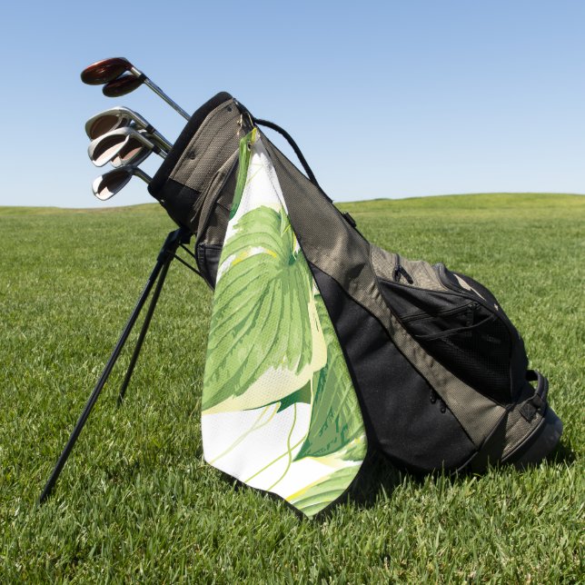 Ficus Plant 2 Golf Towel (Green)