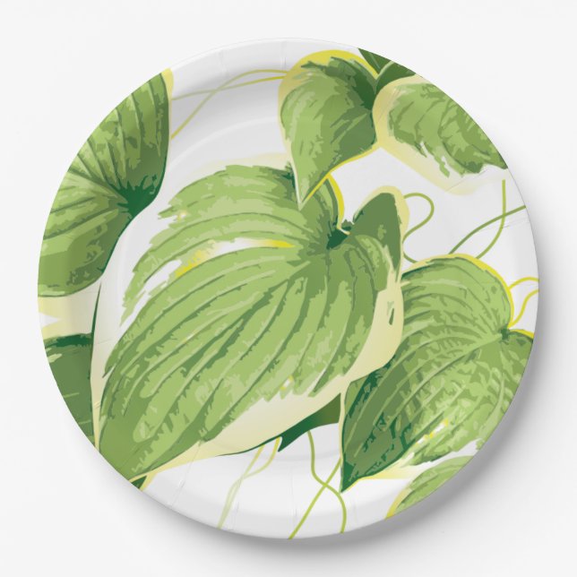 Ficus Plant 2 Paper Plate (Front)