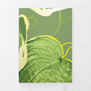 Ficus Plant 5 Tri-Fold Holiday Card