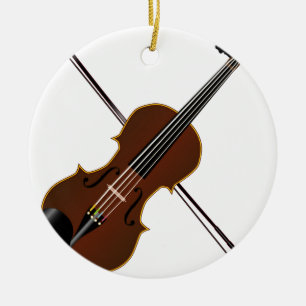 Fiddle Ceramic Tree Decoration