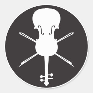 Fiddle & Cross-Bows (Skull & Crossbones) Sticker