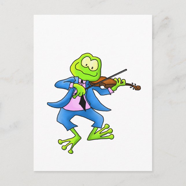Fiddle Frog Postcard (Front)