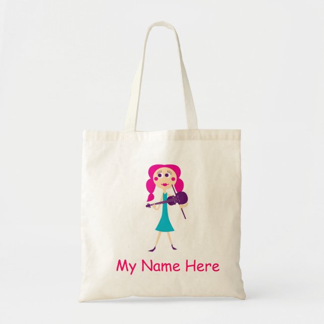 Fiddle Gal Tote Bag (Front)