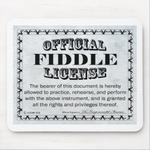 Fiddle License Mouse Pad