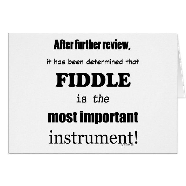 Fiddle Most Important Instrument (Front Horizontal)