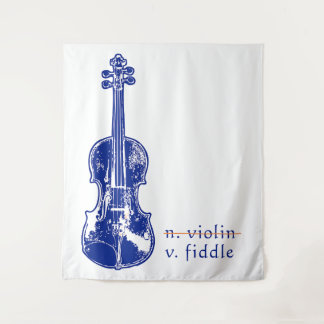 Fiddle Not Violin Bluegrass Country Music Gift Tapestry
