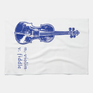 Fiddle Not Violin Bluegrass Country Music Gift Tea Towel