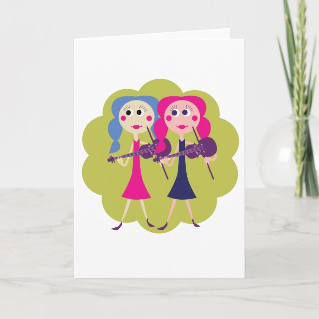 Fiddle Twins Note Cards (Front)