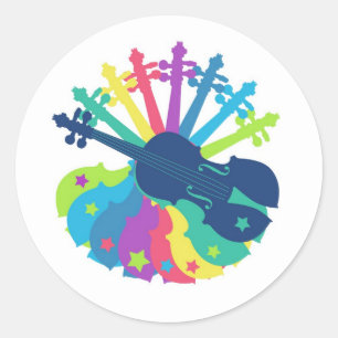 fiddlefun classic round sticker