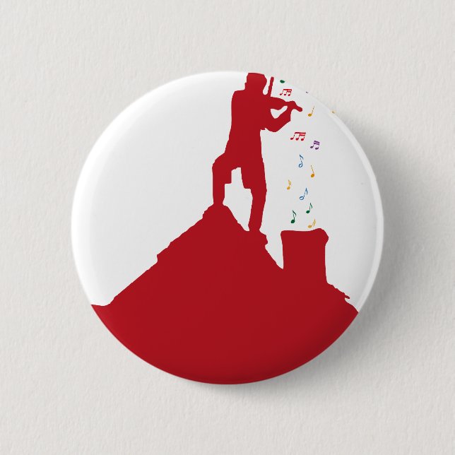 Fiddler  6 cm round badge (Front)