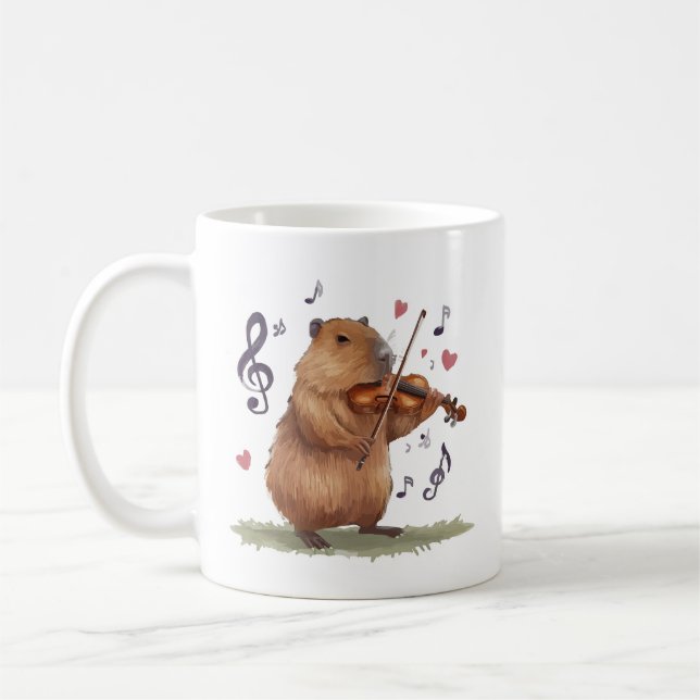 fiddler capybara coffee mug (Left)