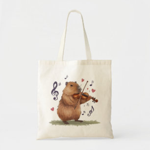 fiddler capybara tote bag