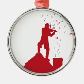 Fiddler  metal ornament