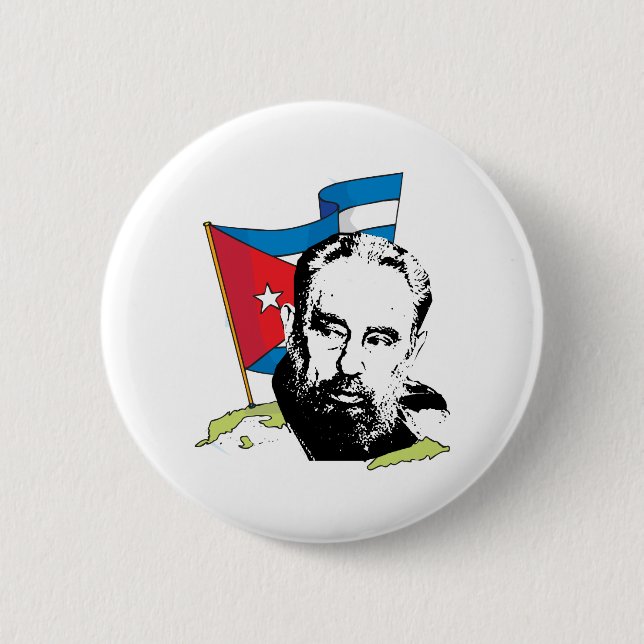 Fidel Castro 6 Cm Round Badge (Front)