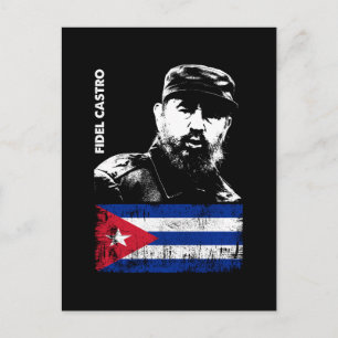 Fidel Castro Cuba Revolution Cuban Flag Holiday Postcard