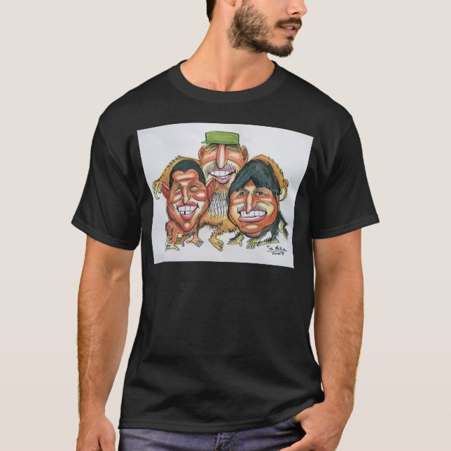 fidel castro,hugo chavez, evo morales T-Shirt (Front)