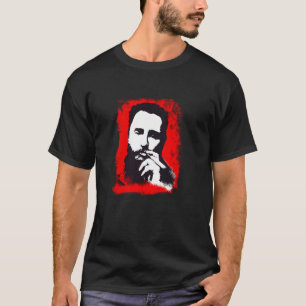 Fidel Castro Red Cuba Revolution Demo Cigar T-Shirt